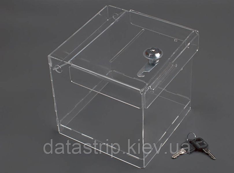 Ящик для пожертвований 150x150x150 + замок (Cash box). Объем 3,5 литров 51351 фото
