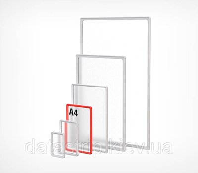 Пластиковая рамка формата А4, червона EP102004 фото