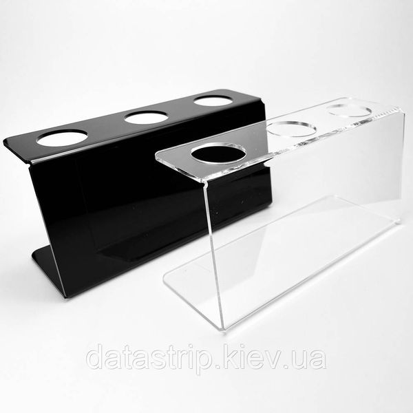 Подставка для мороженого, на 3 рожка, из пластика, черная 1707 фото